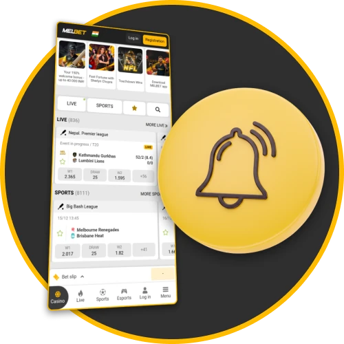 Melbet app sends timely notifications appreciated by Indian players.