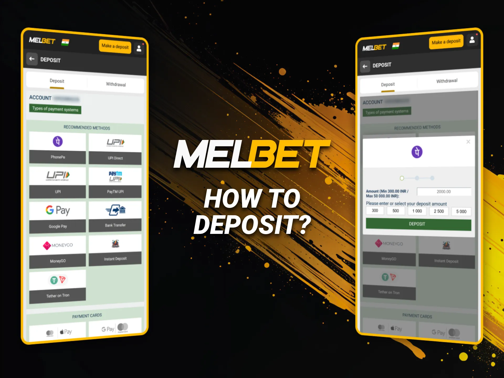 Deposit funds in the Melbet app to start wagering quickly.