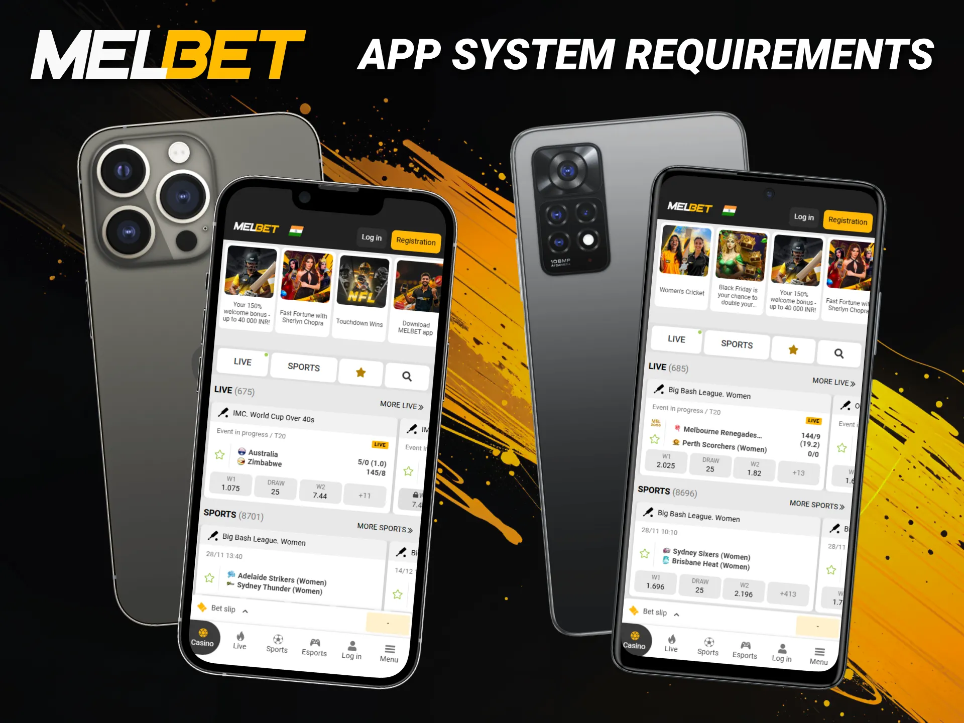 The Melbet app in India runs smoothly with simple system requirements.
