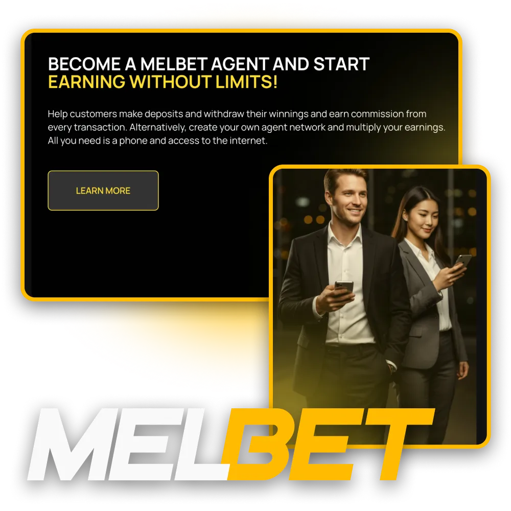 Become an agent at Melbet and start earning money without any problems.