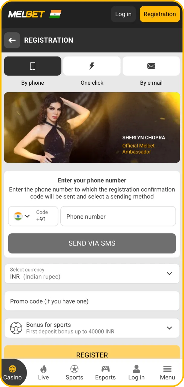 Register and place sports bets on cricket at Melbet.