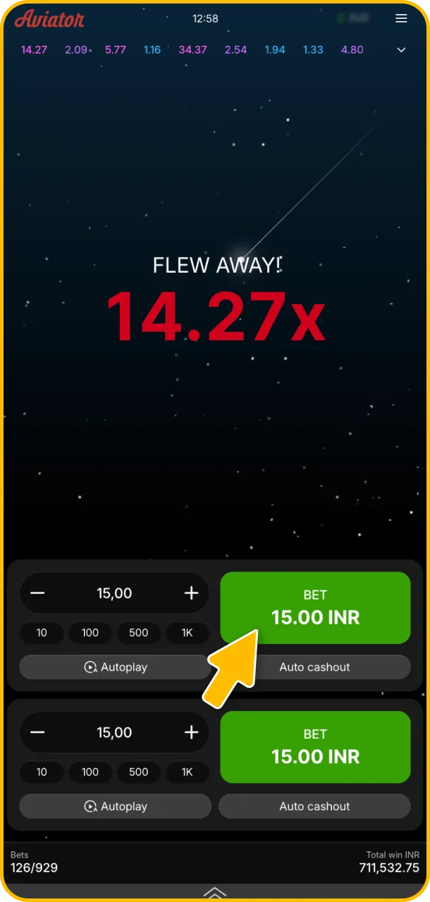 Place your bet on the Aviator plane flight at Melbet.