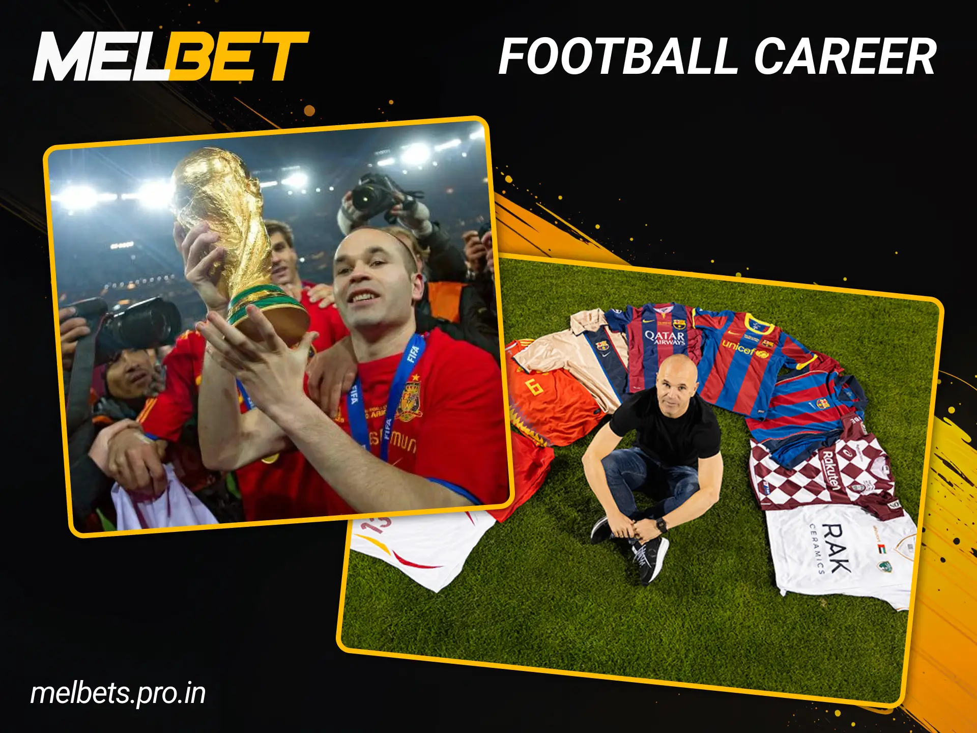 Explore the trophy-laden career of Melbet ambassador Andrés Iniesta.