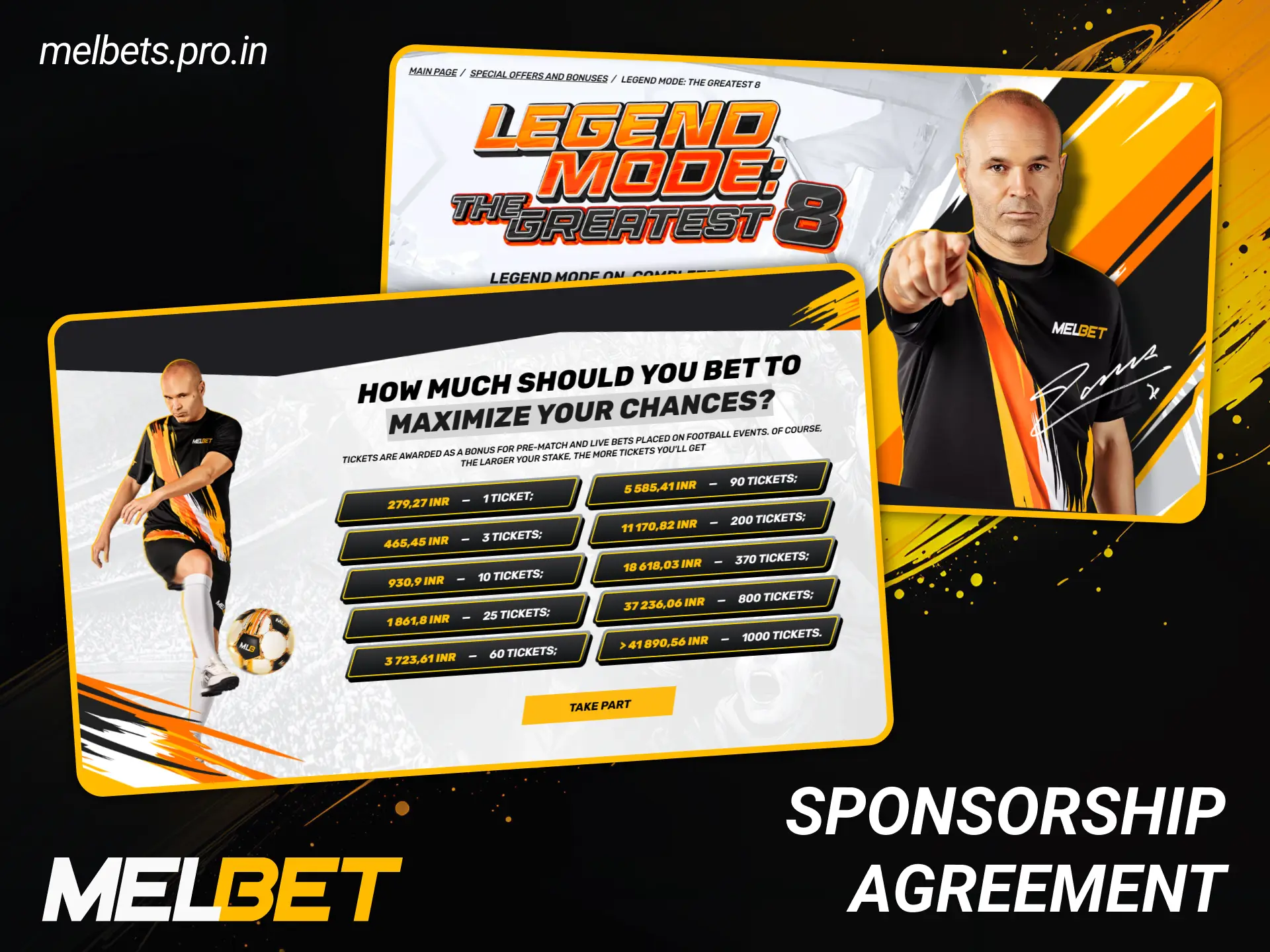 Enjoy exclusive football insights and premium rewards from Melbet and Andrés Iniesta sponsorship.