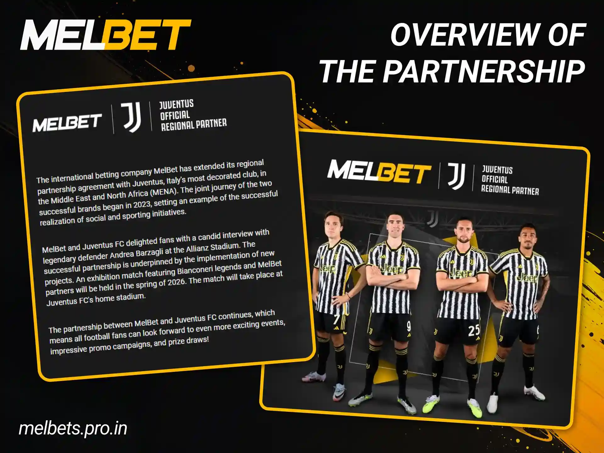 Discover the strategic collaboration between Melbet and Juventus aimed at providing a premium betting experience for football fans.