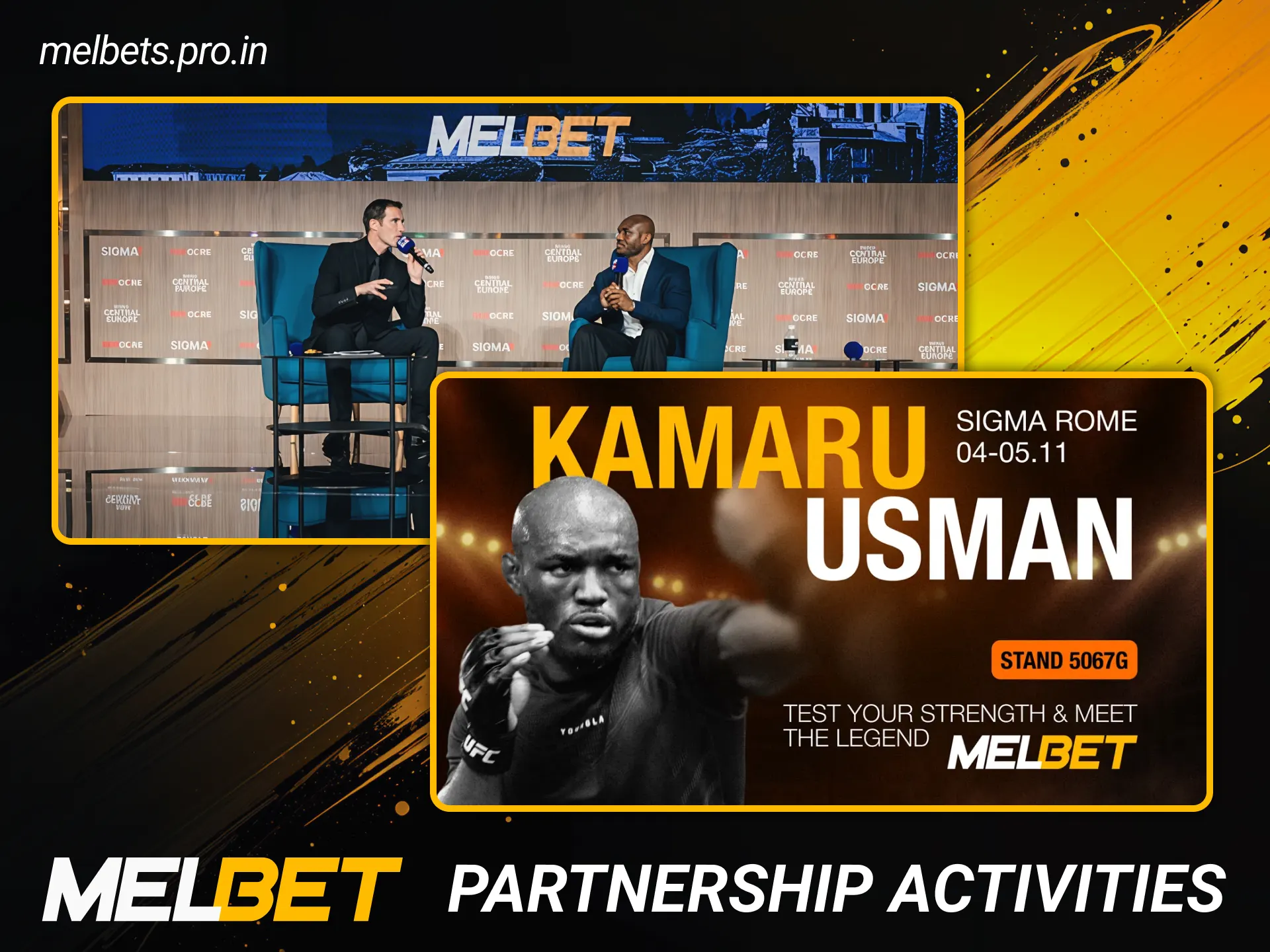 Wait for new exclusive Melbet promotions and events with Kamaru Usman.